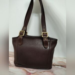 Vintage Coach 9086 Legacy Small Shopper Mahogany Brown